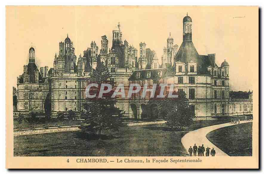 CPA Chambord Le Chateau la Facade Septentrionale 