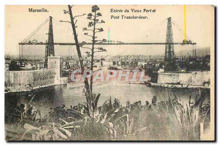 CPA Marseille Entree du Vieux Port et Pont Transbordeur 