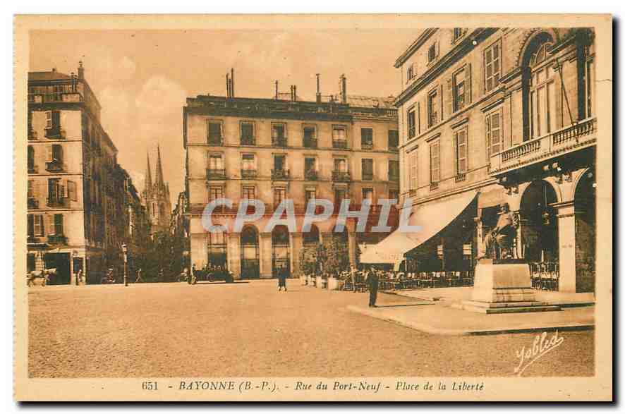 Bayonne (B.-P.) - Rue du Port-Neuf - Place de la Liberté — Yobleds, n° 651