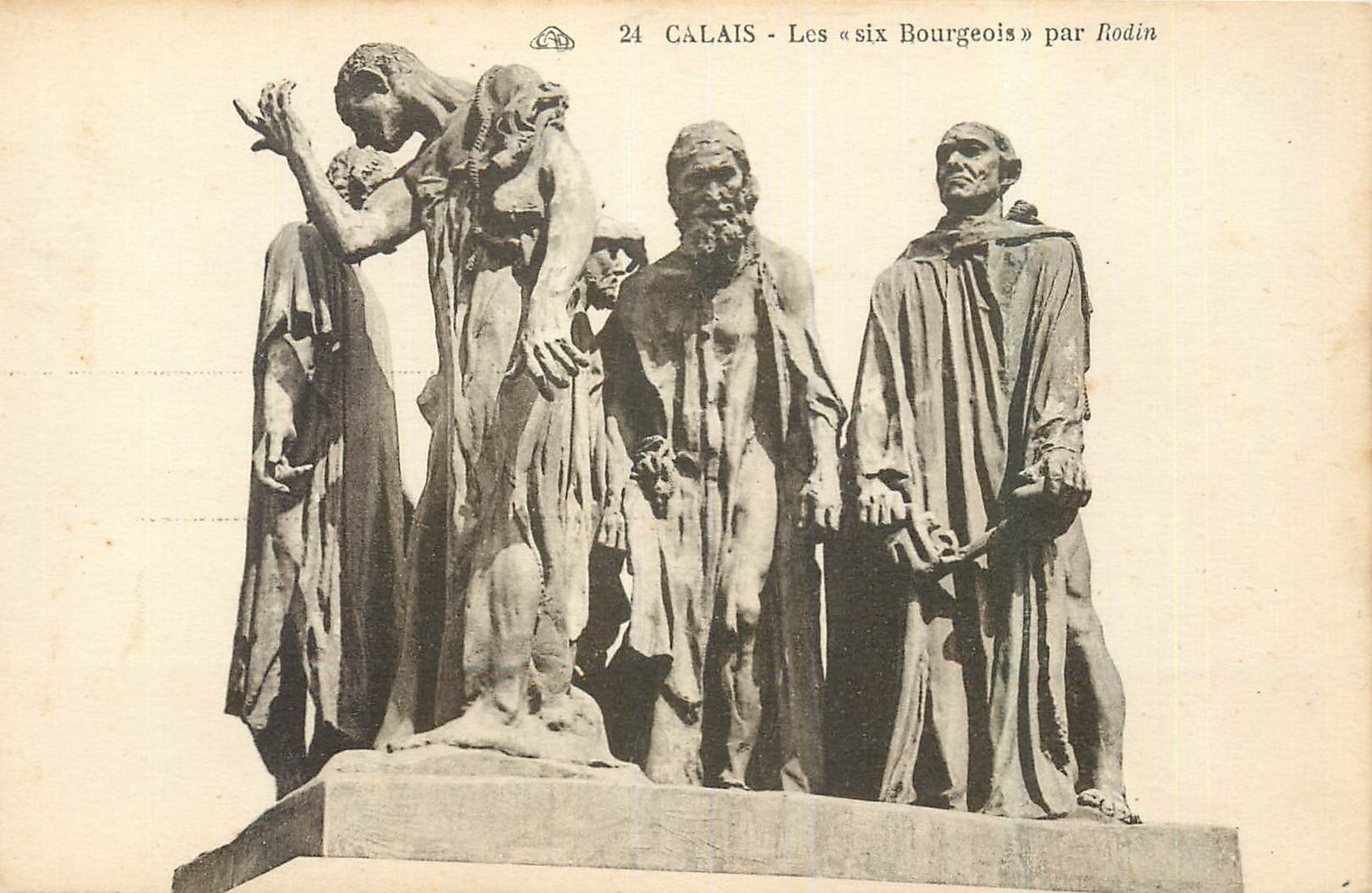 CPA Calais Les six Bourgeois par Rodin 