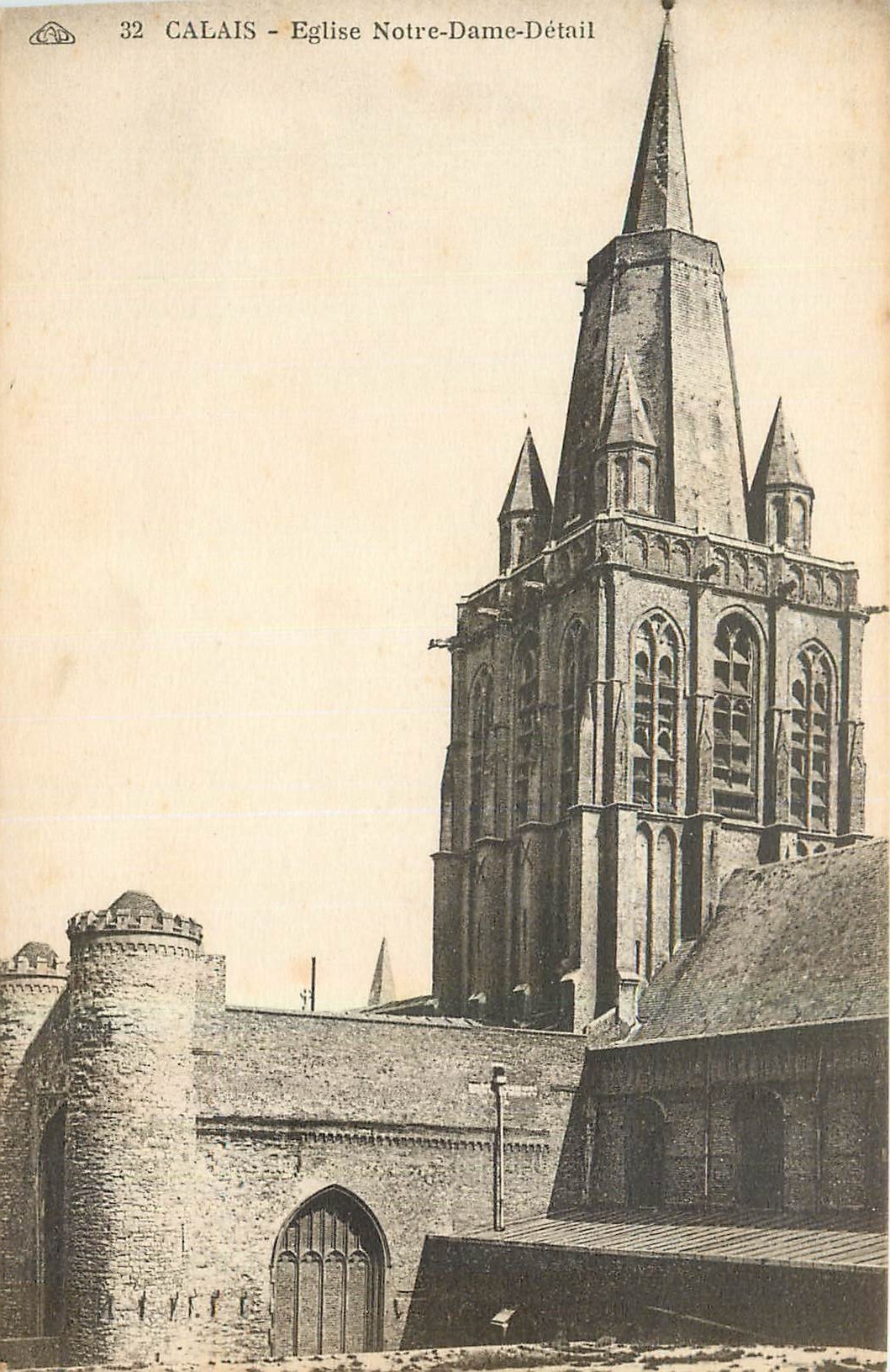 CPA Calais Eglise Notre Dame Detail 