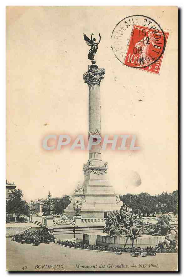 CPA Bordeaux Monument des Girondins 