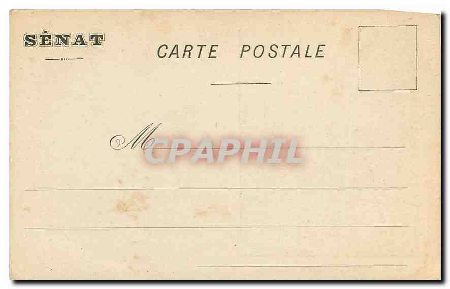 CPA Senat Galerie des Bustes Paris — Rückseite