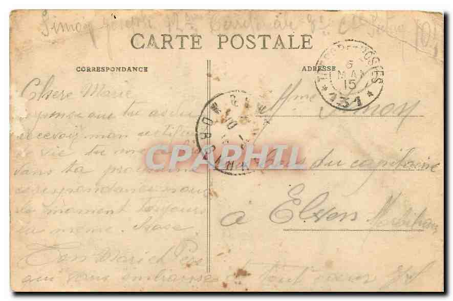 CPA Guerre 1914-1915 Ruines de Nieuport Eglise Notre Dame entree principale  — Rückseite