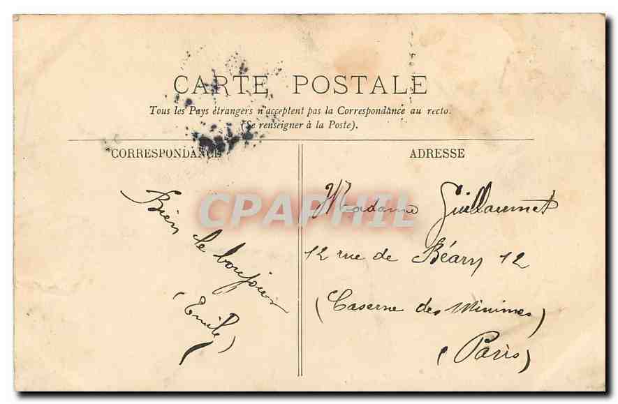 CPA Marseille Le Chateau d'If  — Verso
