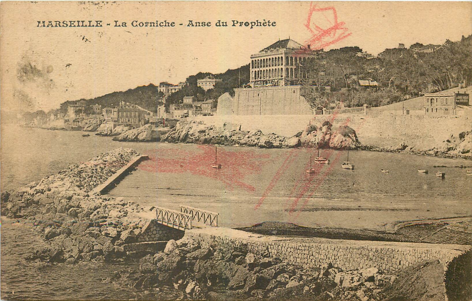 CPA Marseille La Corniche Anse du Prophete 