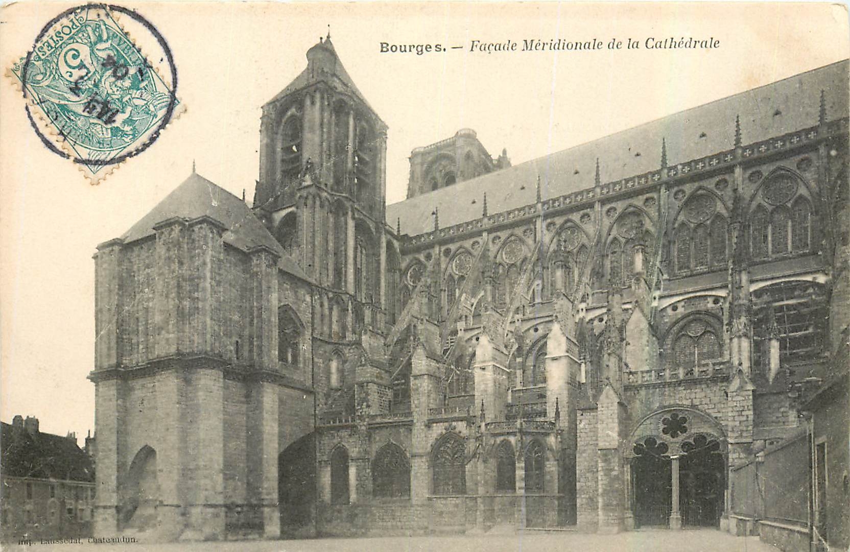 CPA Bourges Facade meridionale de la Cathedrale 