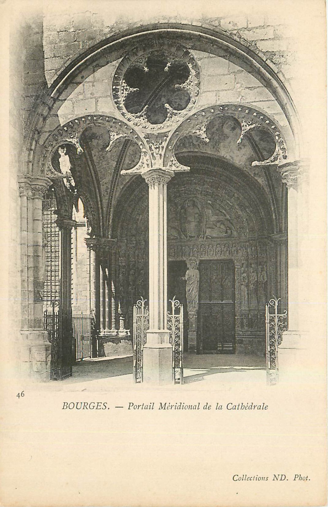 CPA Bourges Portail Meridional de la Cathedrale 