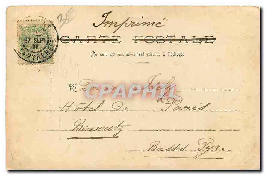 CPA La Porte d'Espagne Bayonne  — Back