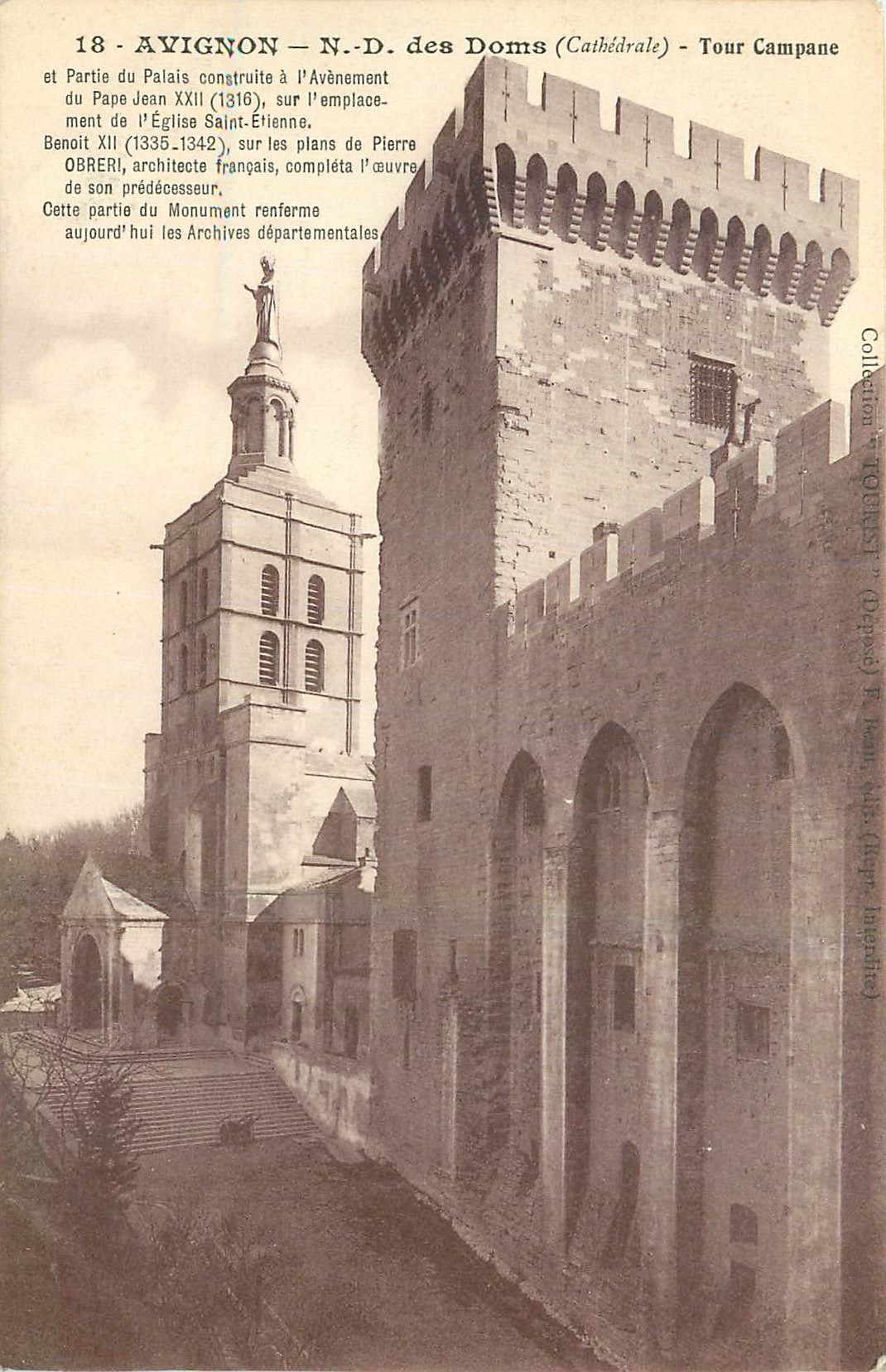 Avignon — N.-D. des Doms (Cathédrale) — Tour Campane et Partie du Palais