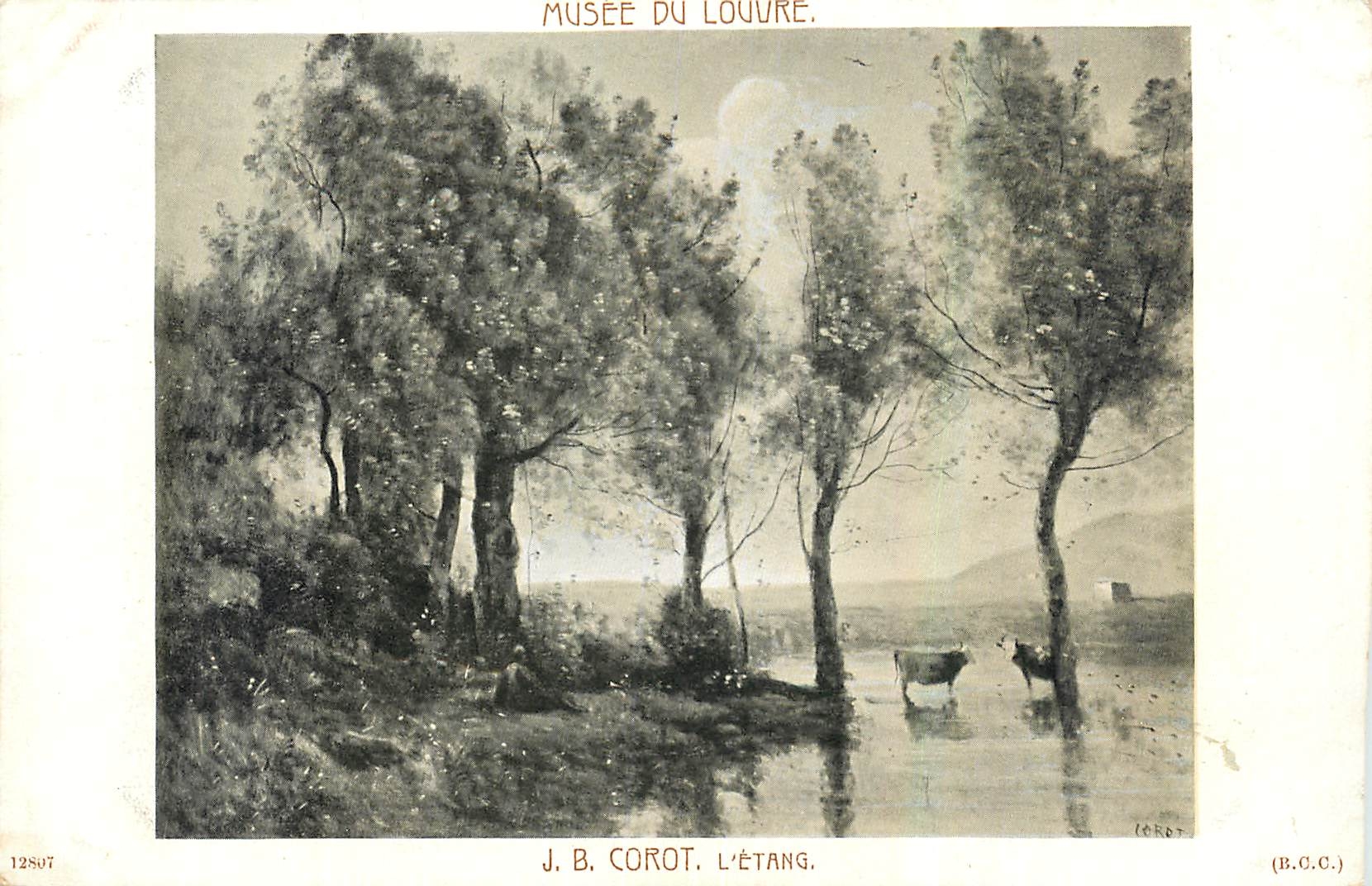 CPA Musee du Louvre J B Corot L'Etang 
