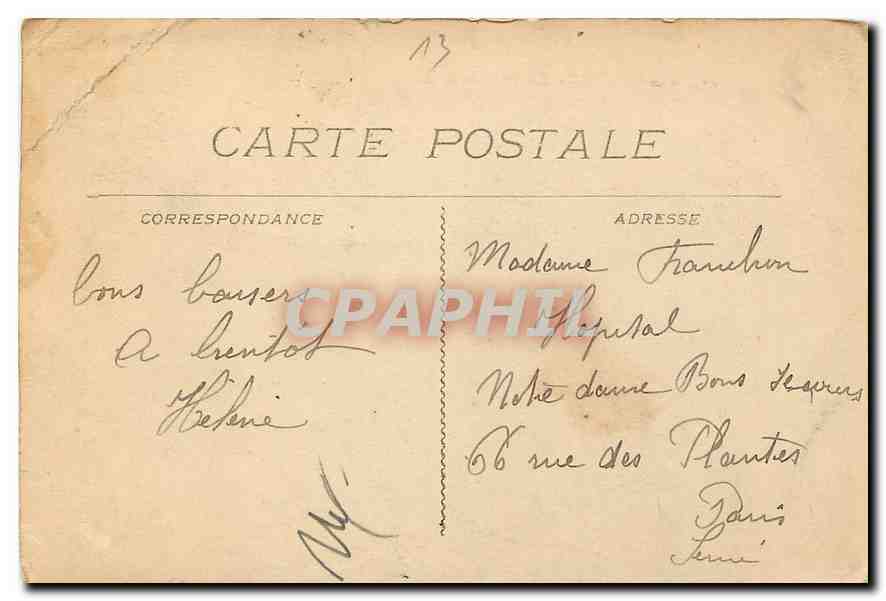 CPA Marseille Le Chateau d'If  — Verso