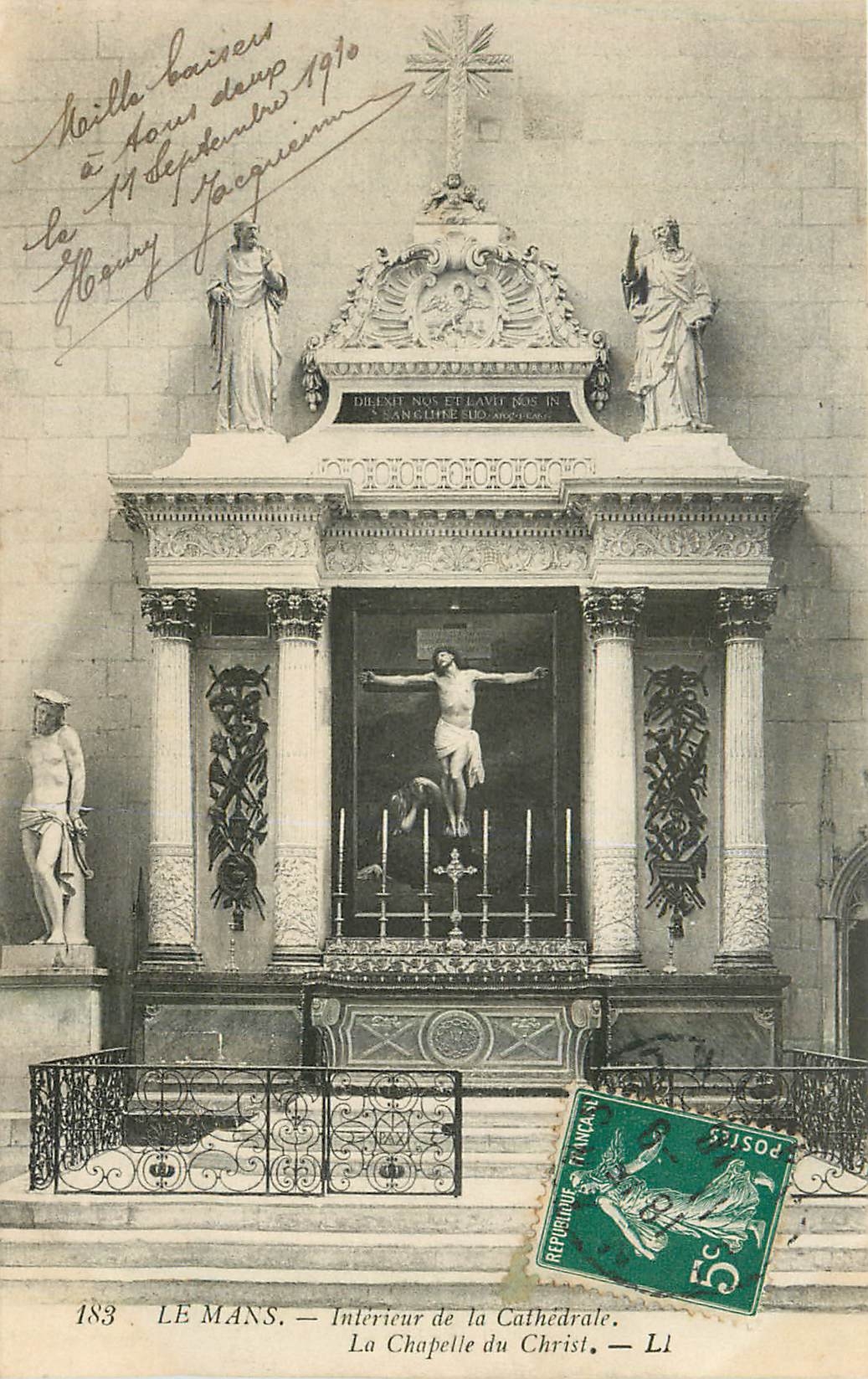 CPA Le Mans Interieur de la Cathedrale La Chapelle du Christi 