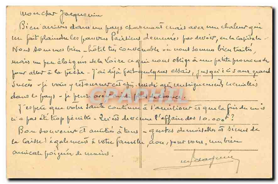 CPA Restes du Chateau feodal d Cinq Mars I et L  — Rückseite