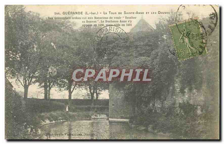 CPA Guerande L Inf La Tour de Sainte Anne et les Douves 