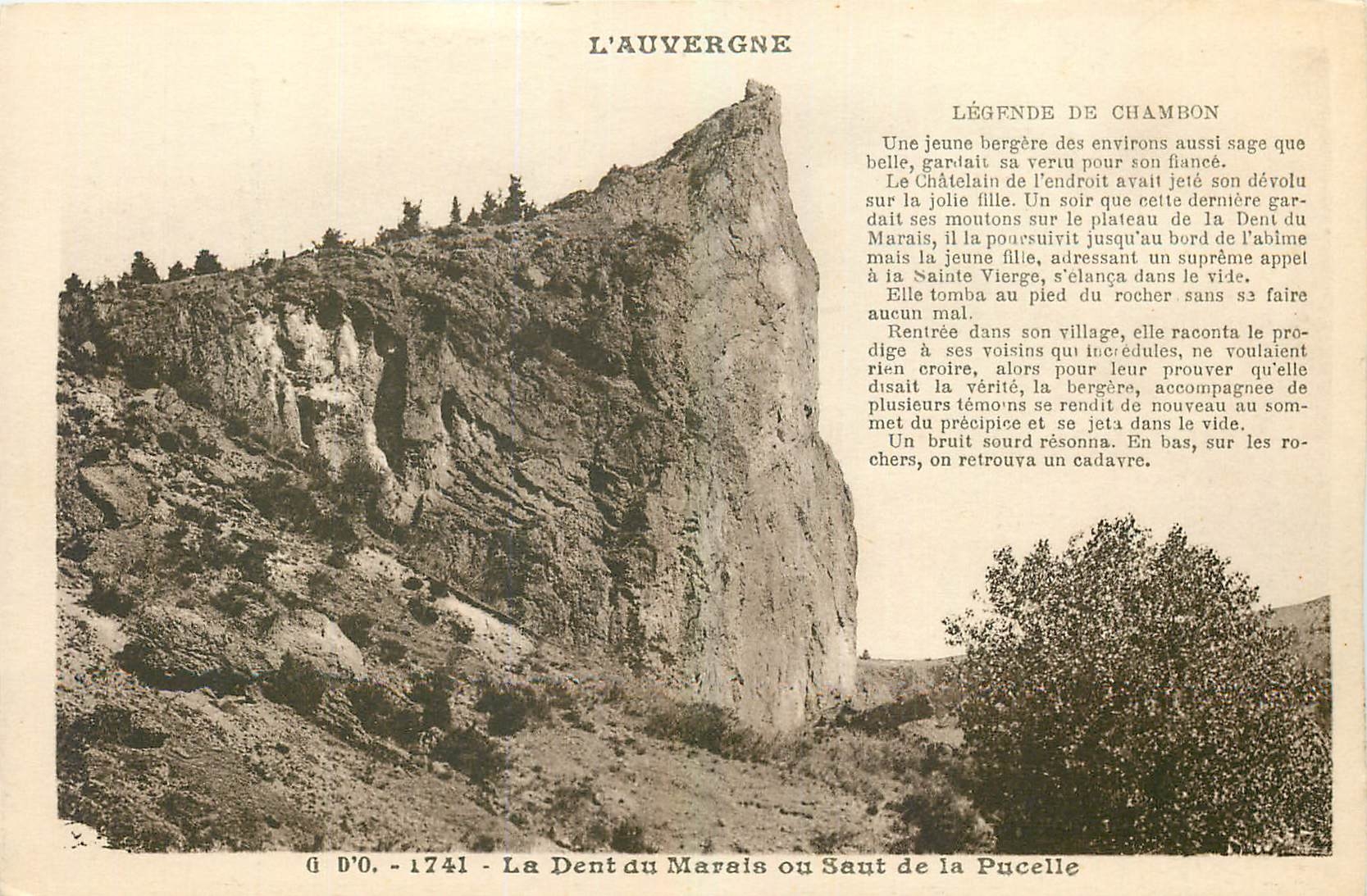 CPA l'Auvergne La Dent du Marais ou Saut de la Pucelle 