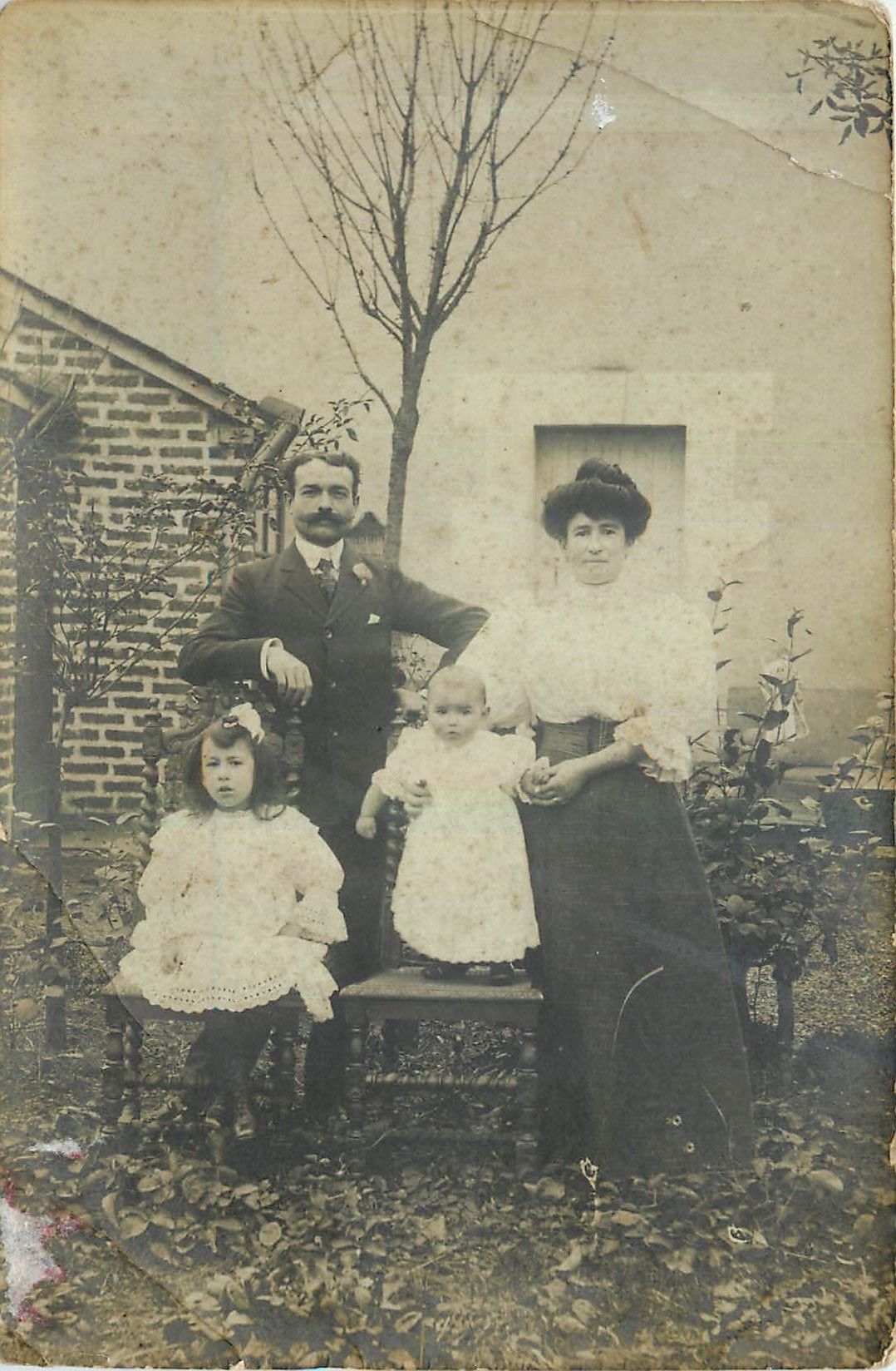 CARTE PHOTO Femme Enfants