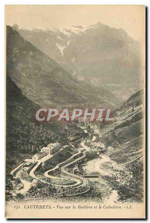 CPA Cauterets Vue sur la Raillere et le Cabaliros 