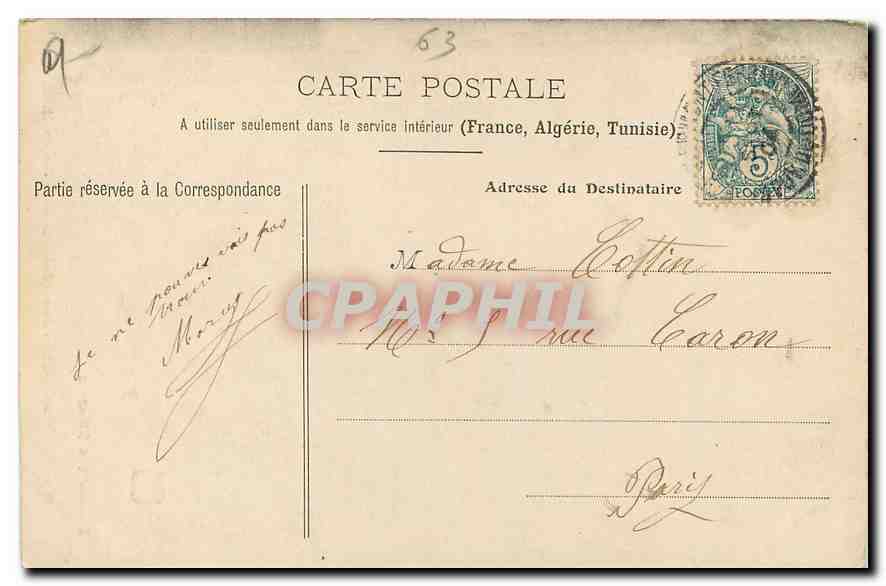 CPA Clermont Ferrand Portail Sud de N D du Port  — Verso
