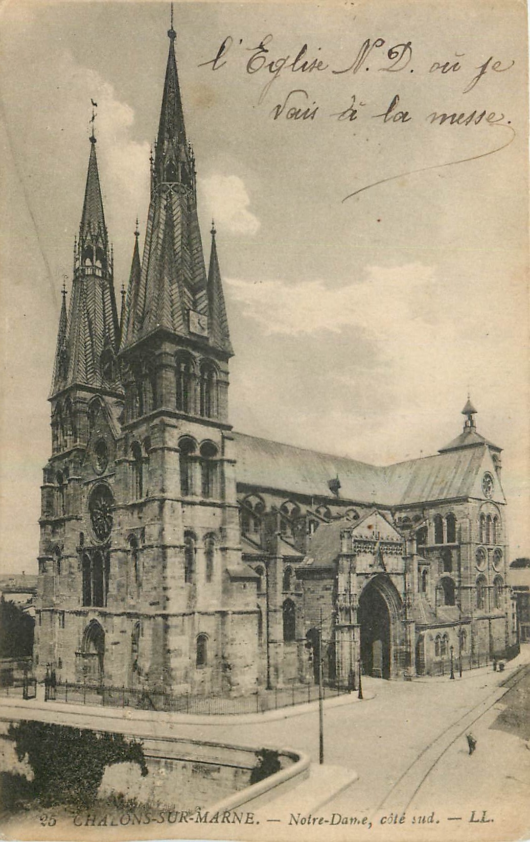CPA Chalons sur Marne Notre Dame cote Sud 