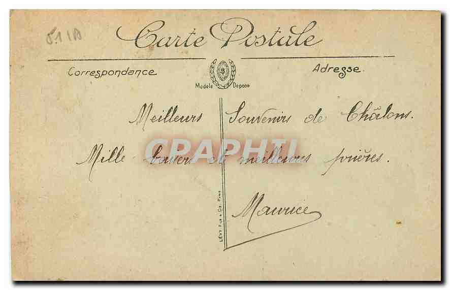 CPA Chalons sur Marne Notre Dame cote Sud  — Back