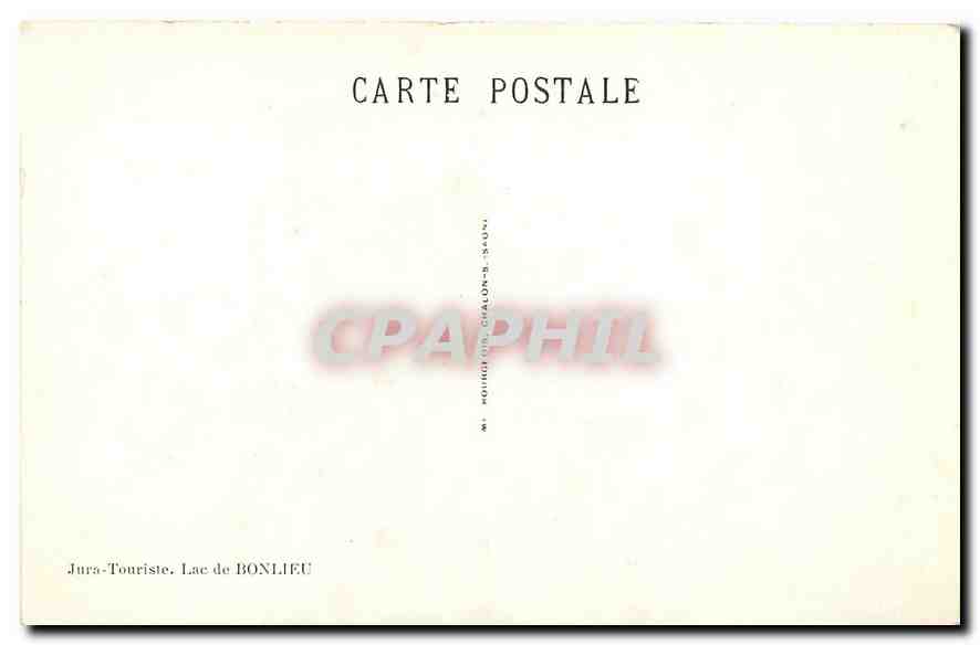 CPA Jura Touriste Lac de Bonlieu  — Rückseite
