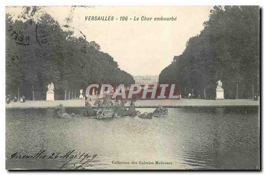 CPA Versailles Le Char embourbe 