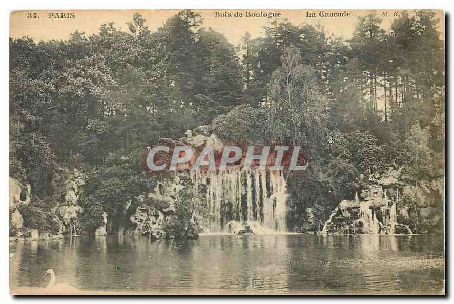 CPA Paris Bois de Boulogne La Cascade 
