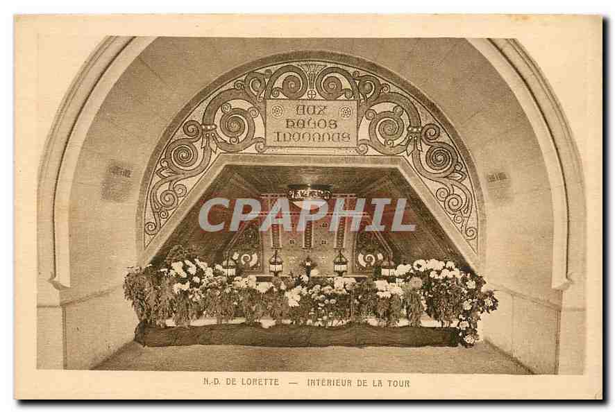 CPA N D de Lorette Interieur de la Tour 