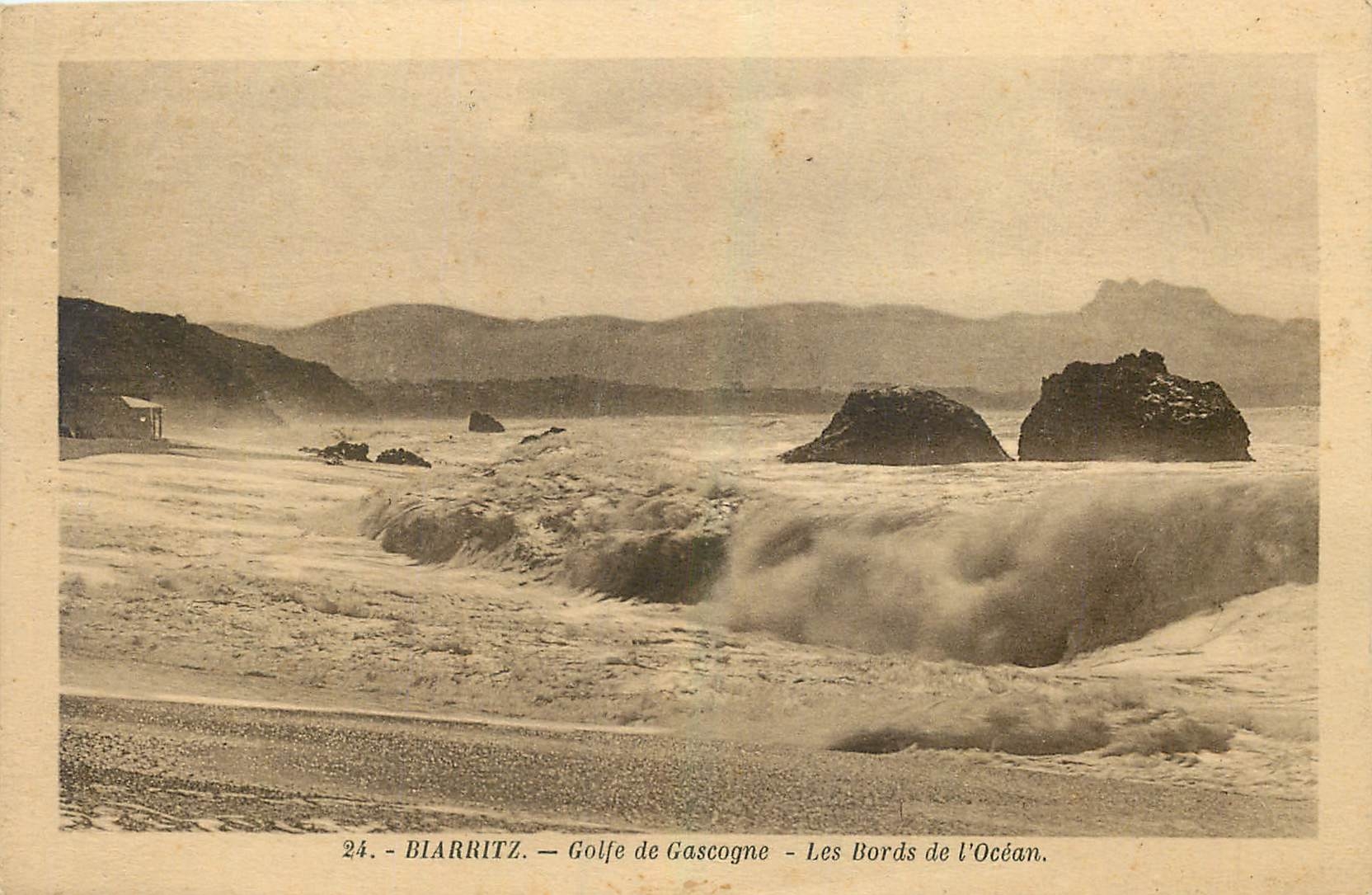 CPA Biarritz Golfe de Gascogne Les Bords de l'Ocean 