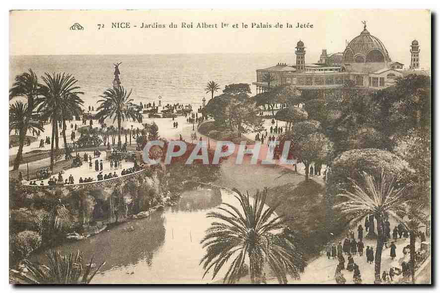CPA Nice Jardins du Roi Albert I et le Palais de la Jetee 