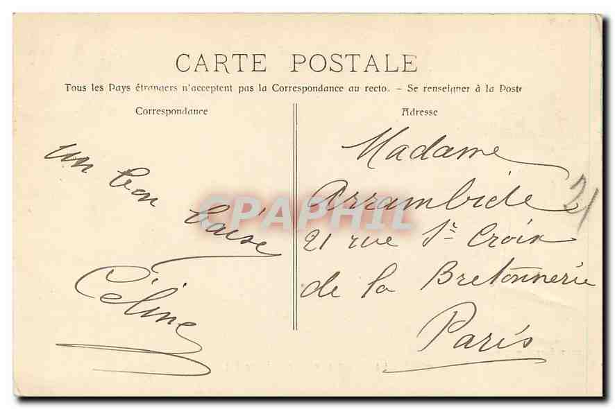 CPA Marseille Le Chateau d'If  — Verso