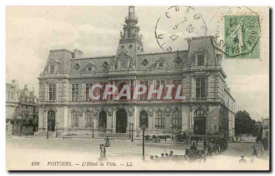 CPA Poitiers l'Hotel de Ville 