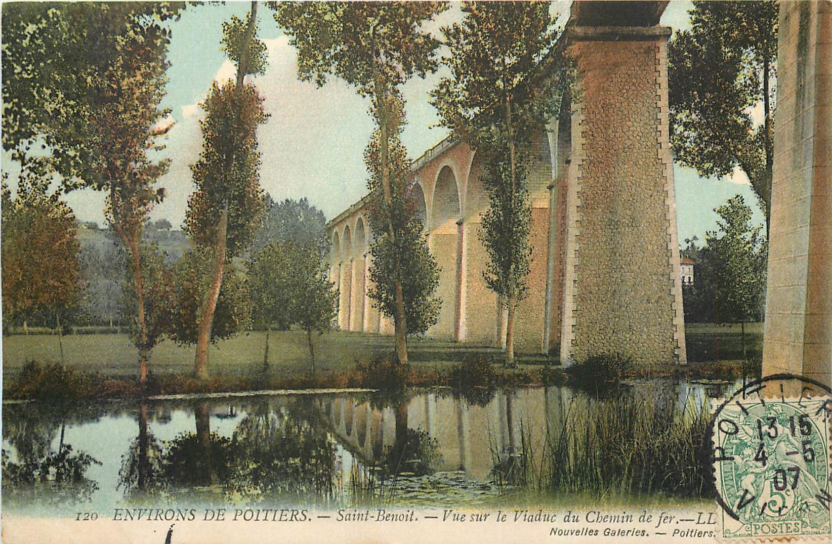 Environ de Poitiers — Saint-Benoît — Vue sur le Viaduc du Chemin de fer — LL Nouvelles Galeries — Poitiers