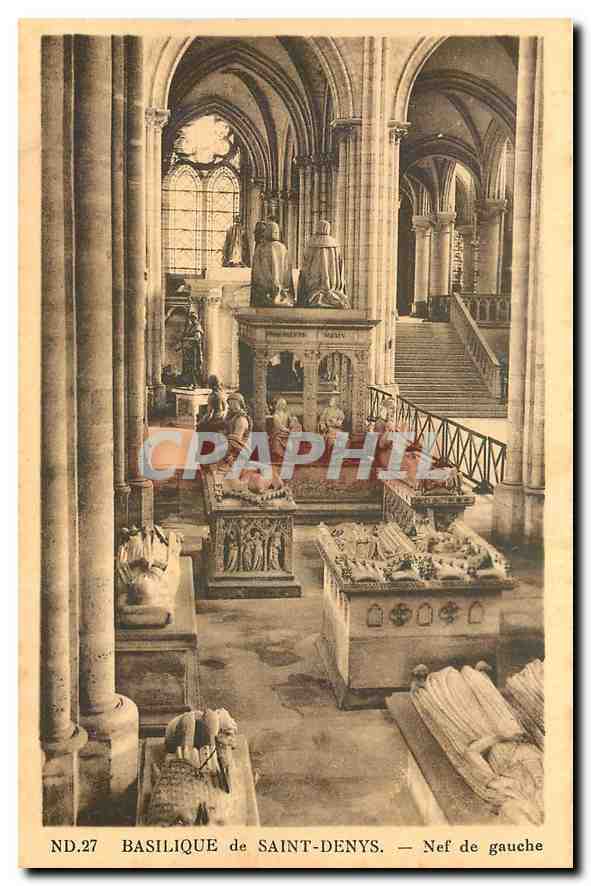 CPA Basilique de Saint Denys Nef de gauche 