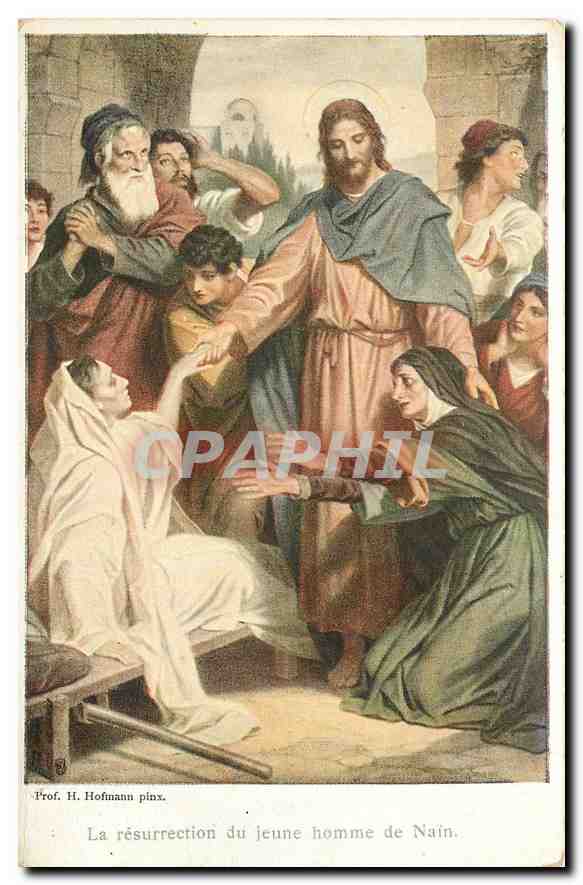 CPA La resurrection du jeune homme de Nain 
