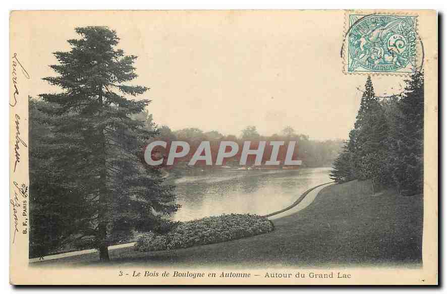 CPA Le Bois de Boulogne en Automne Autour du Grand Lac 