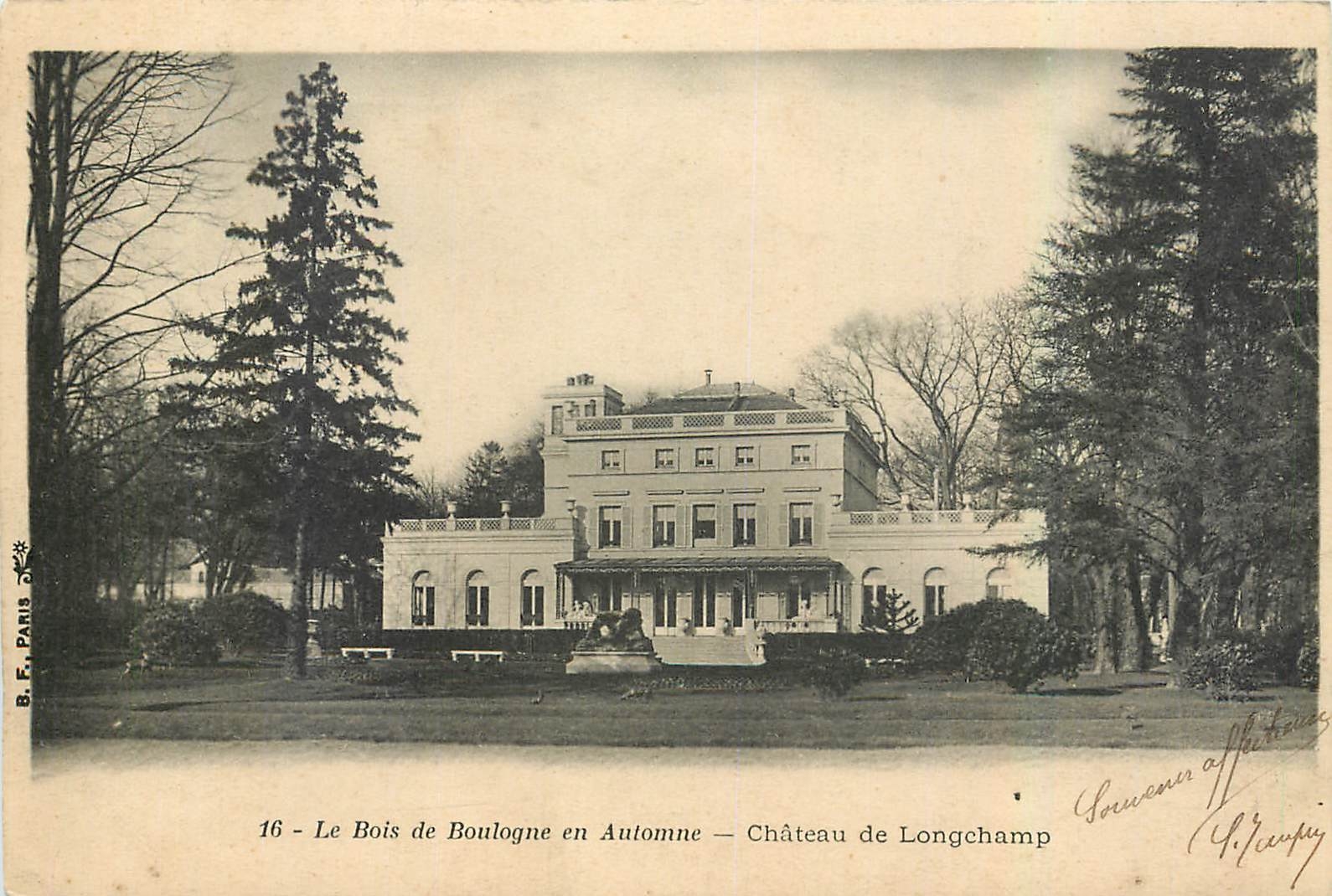 CPA Le Bois de Boulogne en Automne Chateau de Longchamp 