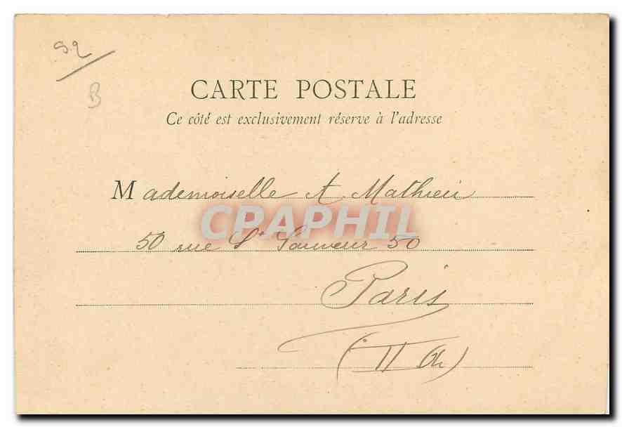 CPA Le Bois de Boulogne en Automne Chateau de Longchamp  — Rückseite