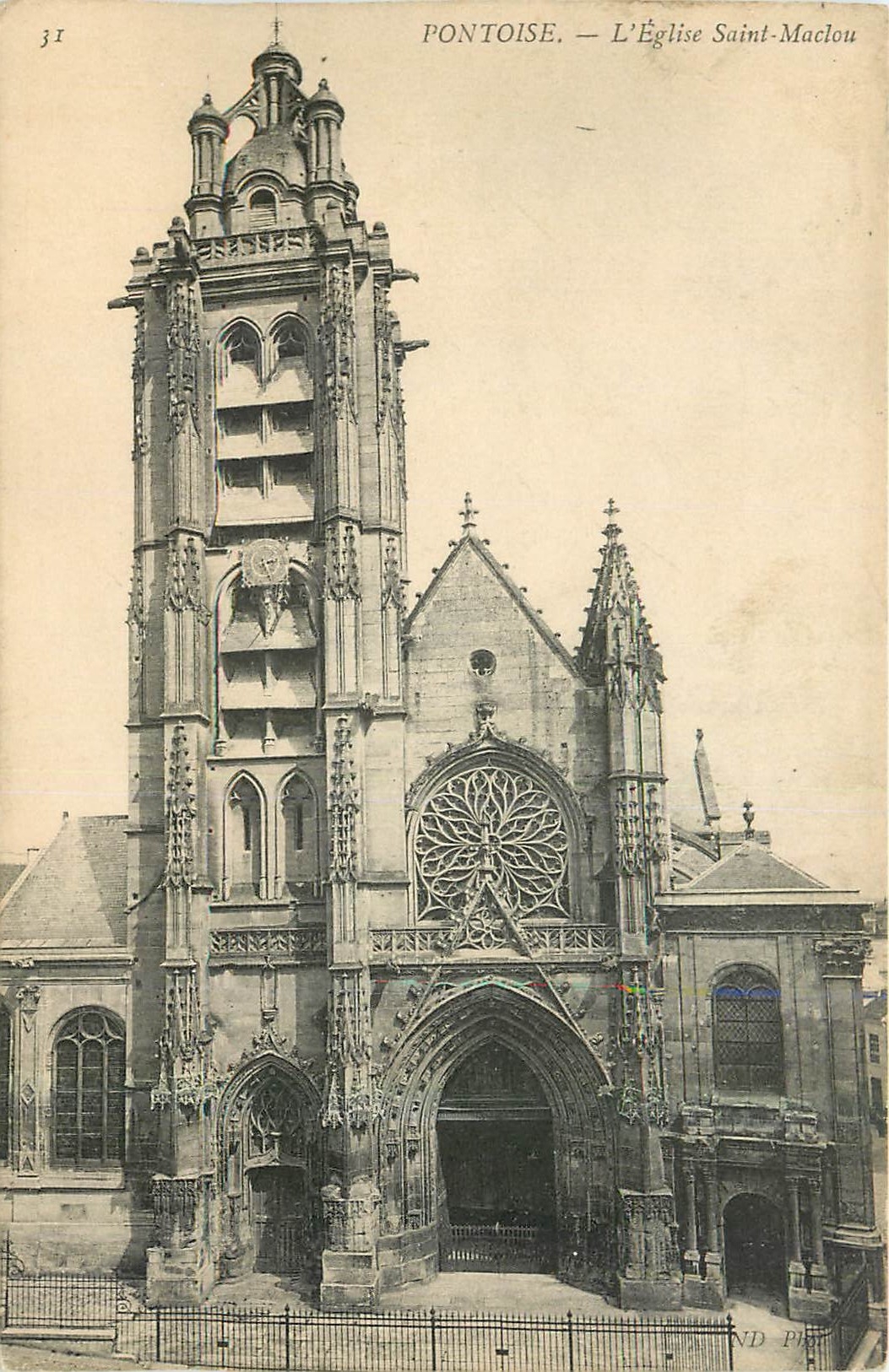 CPA Pontoise l'Eglise Saint Maclou 