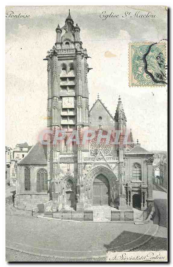 CPA Pontoise Eglise St Maclou 