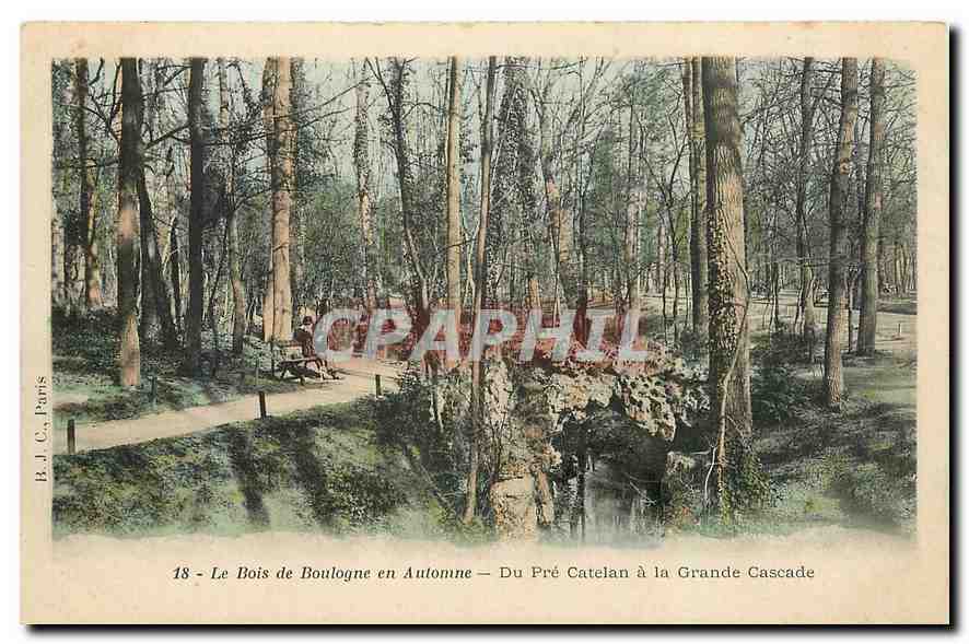 CPA Le Bois de Boulogne en Automne Du Pre Catelan a la Grande Cascade 