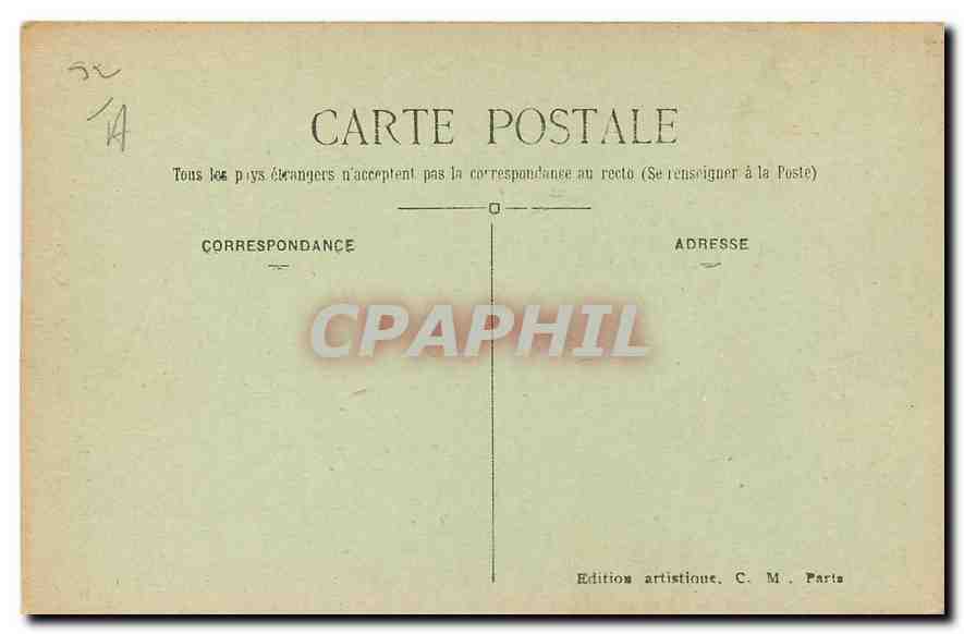 CPA Bois de Boulogne Le Grand Rocher  — Rückseite