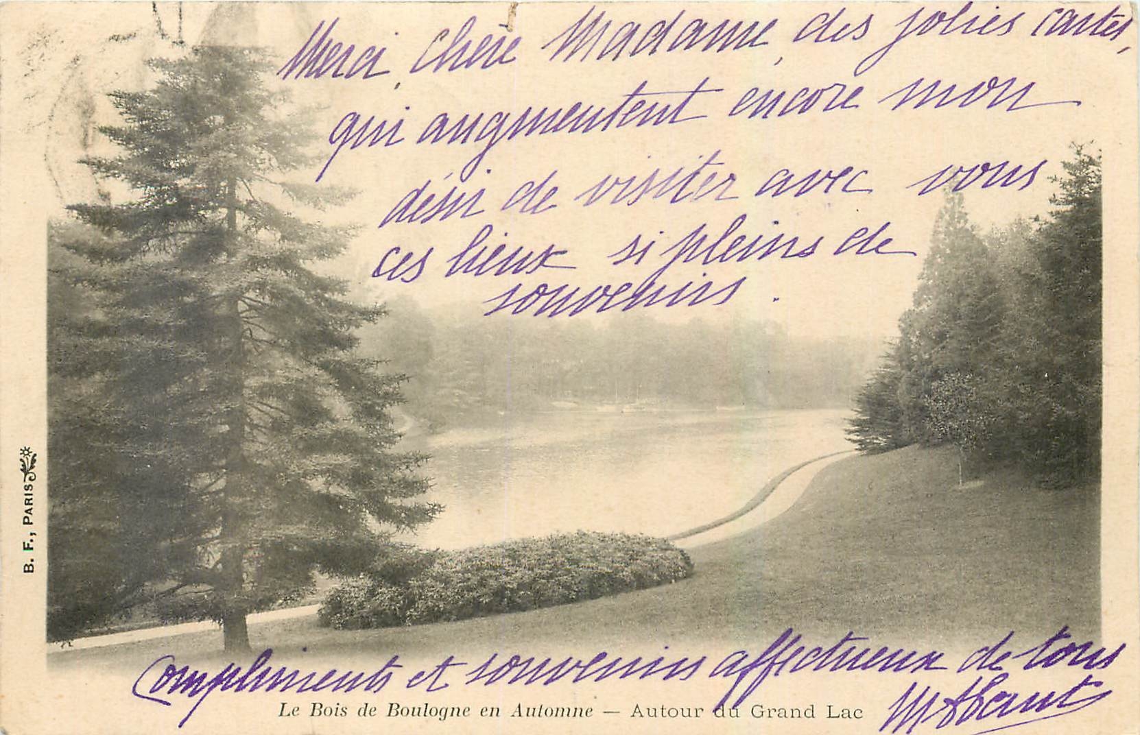 CPA Le Bois de Boulogne en Automne Autout du Grand Lac 