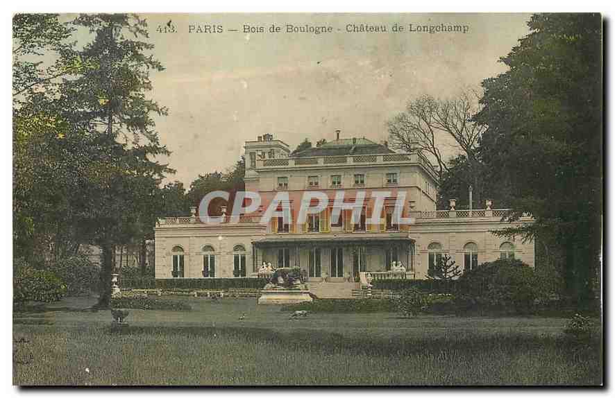 CPA Paris Bois de Boulogne Chateau de Longchamp 