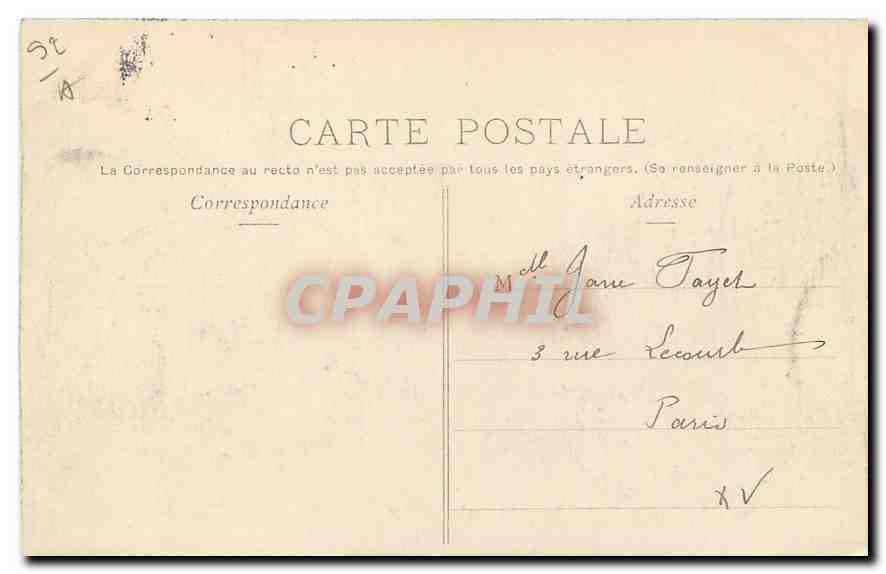 CPA Bois de Boulogne Mare d'Auteuil Pont Rustique  — Verso