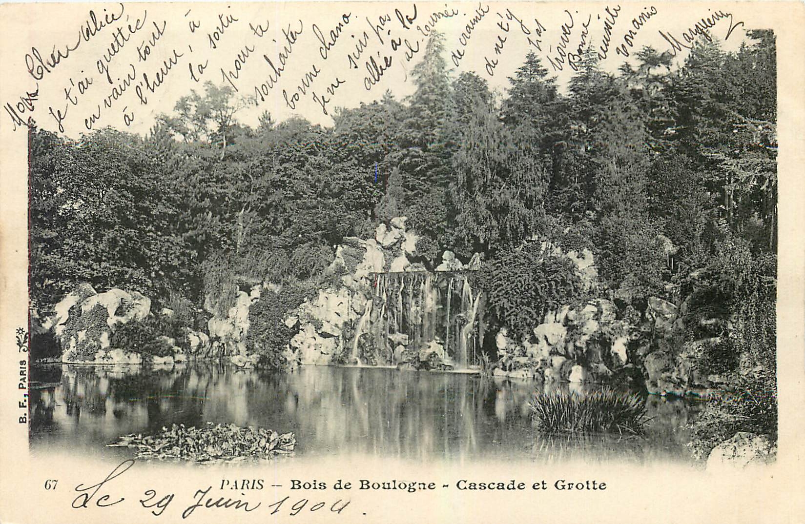 CPA Paris Bois de Boulogne Cascade et Grotte 