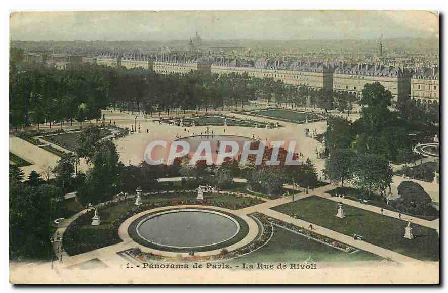 CPA Panorama de Paris La Rue de Rivoli 