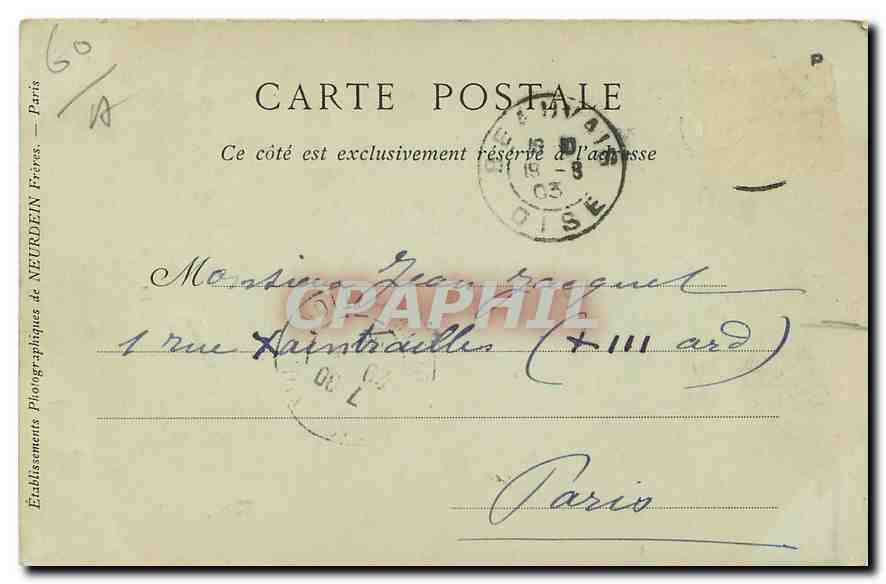 CPA Beauvais La Tour Saint Lucien  — Rückseite