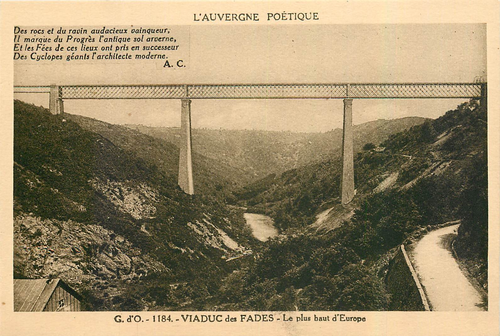 CPA l'Auvergne Poetique Viaduc des Fades Le plus haut d'Europe 